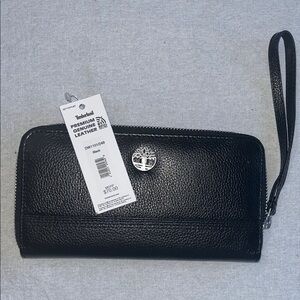 Timberland Black Leather Wristlet NWT